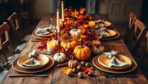 Set the perfect autumn table with these simple and elegant fall table settings